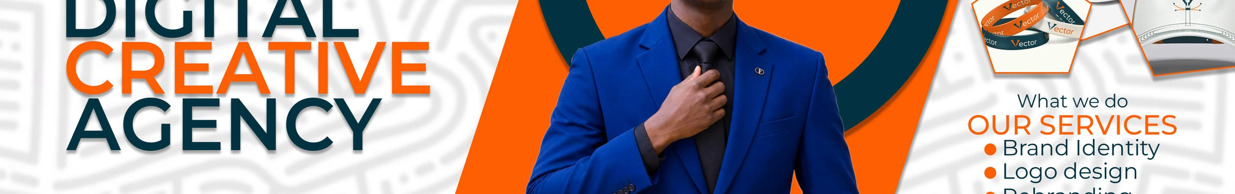 Alvin Kiprop’s current Behance cover banner for Vector, a digital creative agency
