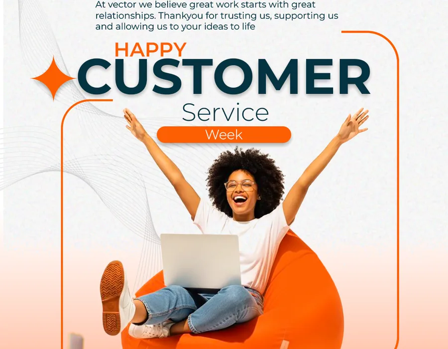 Customer Service Week poster project artwork by Alvin Kiprop